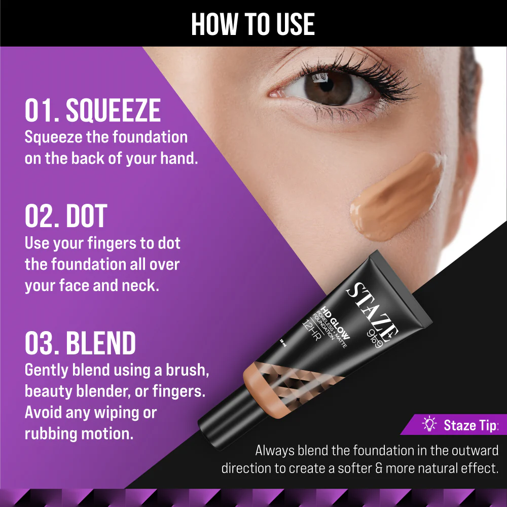 HD Glow Foundation - 300W Honey - Image 4
