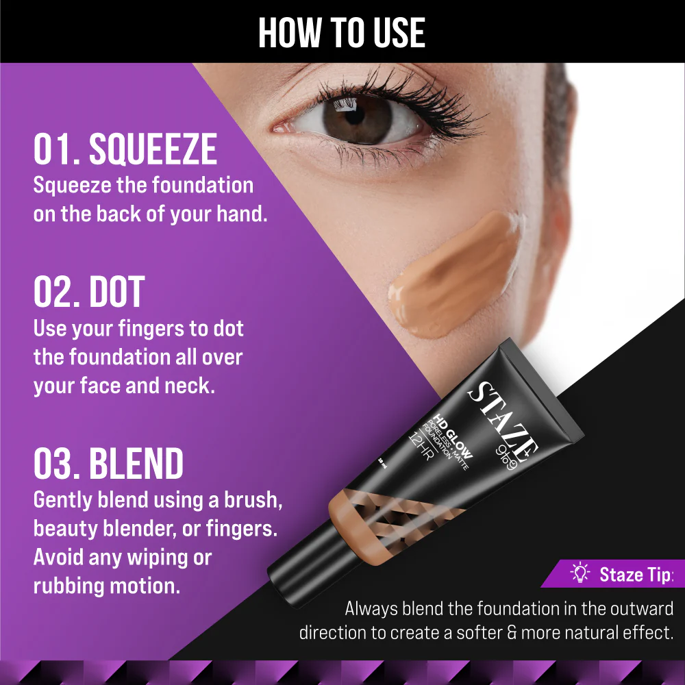 HD Glow Foundation - 325W Almond - Image 4